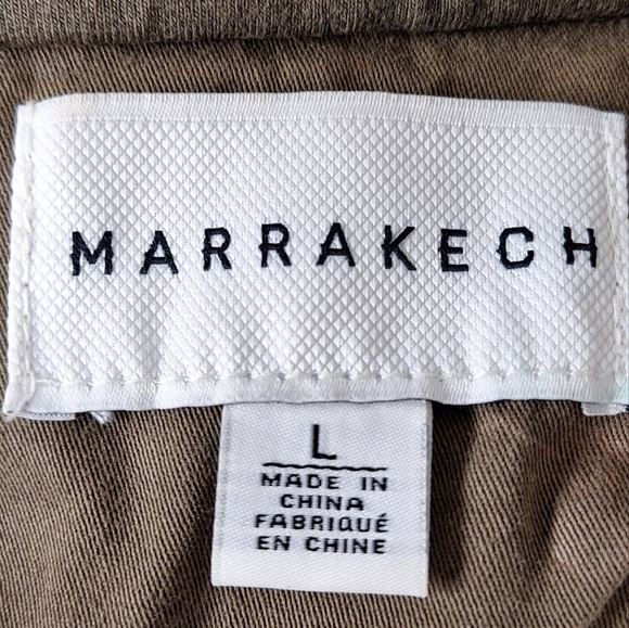 Marrakech Anthropologie Army Green Canyon Sherpa Asymmetrical Moto Vest Size L - Picture 12 of 14